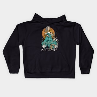 Greek goddess vintage illustration Kids Hoodie